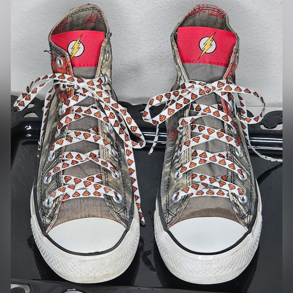 Converse All Star Red DC Comics The Flash 150863C High Tops Men's 6 Women's 8
